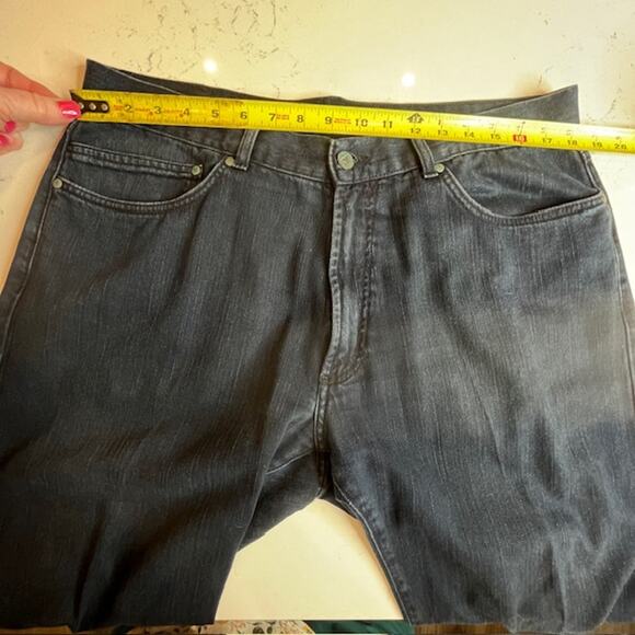 VTG Y2K Dk Wash Relaxed Fit Straight Leg  Jeans Quiet LuxurySize 36 - Picture 8 of 11